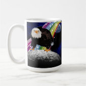 Mug Aigle de chauve sur la lune Amusants Rainbow Space (Gauche)