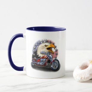 Mug Aigle de moto patriotique