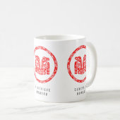 Mug Aigle double rouge autochtone de la tribu Haida (Devant droit)