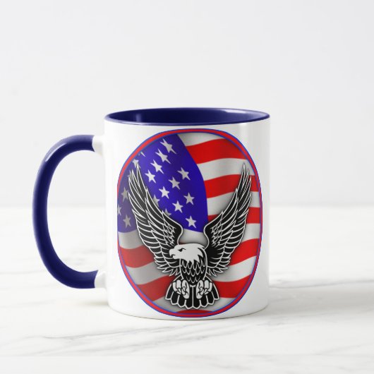 Mug Aigle Drapeau Américain États-Unis (Gauche)