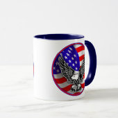 Mug Aigle Drapeau Américain États-Unis (Devant droit)