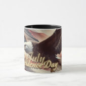 Mug Aigle du 4 juillet avec drapeau américain (Centre)