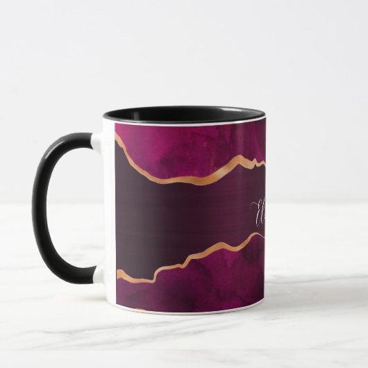 Mug Aigle en or violet de Bourgogne nom (Gauche)