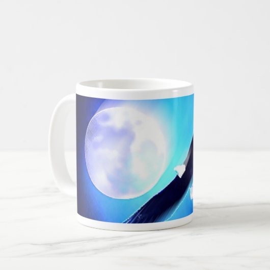 Mug Aigle en vol et Pleine lune (Devant gauche)