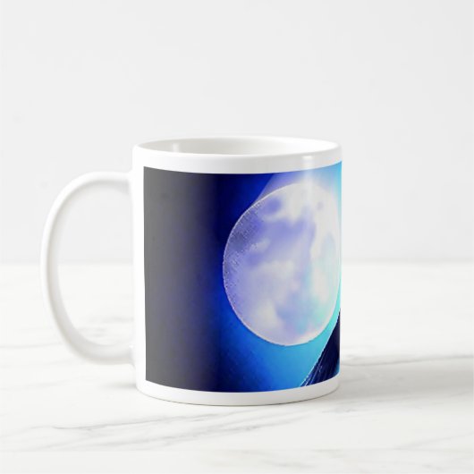 Mug Aigle en vol et Pleine lune (Gauche)