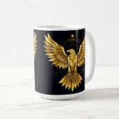 Mug Aigle Géométrique Doré (Devant droit)