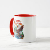 Mug Aigle Majestic avec du poisson frais sur Perche Ro (Devant gauche)