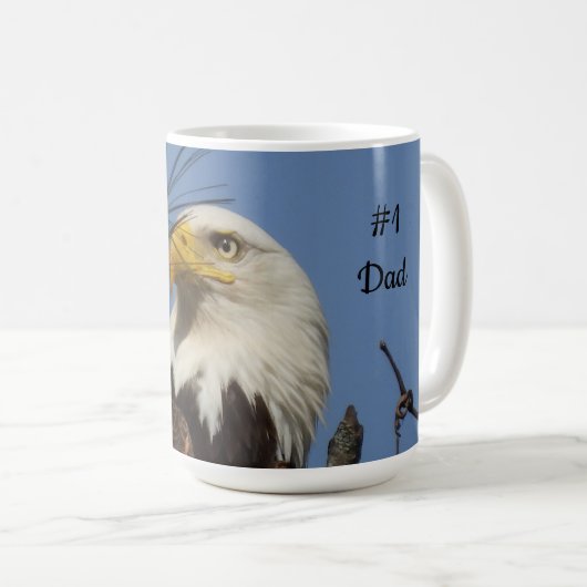 Mug Aigle Majestic mâle dans le nid - #1 Papa (Devant droit)