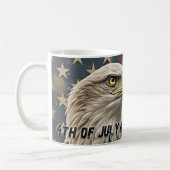 Mug Aigle majestueux et drapeau – Esprit de liberté (Gauche)