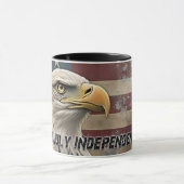 Mug Aigle majestueux et drapeau – Esprit de liberté (Centre)