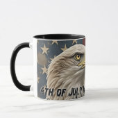 Mug Aigle majestueux et drapeau – Esprit de liberté (Gauche)