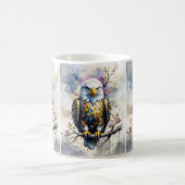 Mug Aigle majestueux sur la branche de fleurs dorées (Centre)