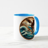 Mug Aigle merveilleux se balançant vers le bas pour at (Devant droit)