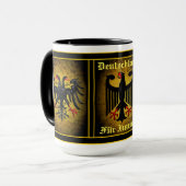 Mug Aigle noir double allemand/fourrure allemande (Devant gauche)