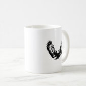 Mug Aigle noir et blanc (Devant droit)