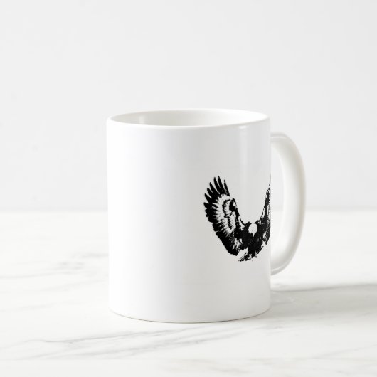 Mug Aigle noir et blanc (Devant droit)