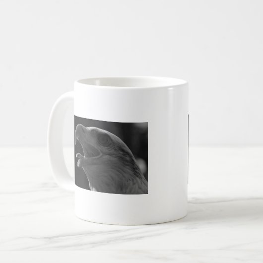 Mug Aigle noir et blanc (Devant gauche)