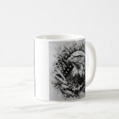 Mug Aigle noir et blanc (Devant droit)