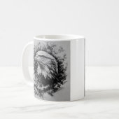 Mug Aigle noir et blanc (Devant gauche)