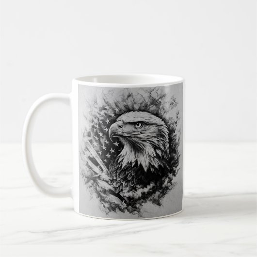 Mug Aigle noir et blanc (Gauche)