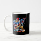 Mug Aigle patriotique faisant le dab avec le drapeau a (Gauche)