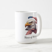 Mug Aigle Patriotique Maison des Braves, Drapeau Améri (Devant droit)