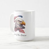 Mug Aigle Patriotique Maison des Braves, Drapeau Améri (Devant gauche)