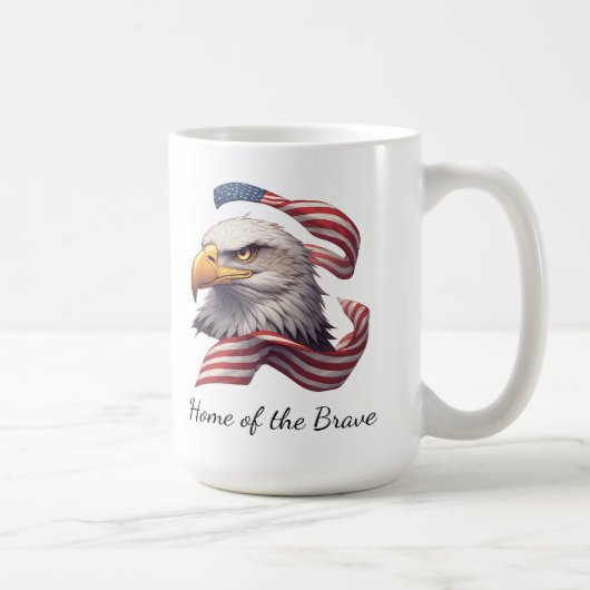 Mug Aigle Patriotique Maison des Braves, Drapeau Améri (Droite)