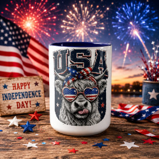 Mug Aigle Patriotique Né Libre 250 Ans USA 