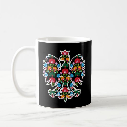 Mug Aigle polonais Pologne Emblème Wycinanki Emblem Po (Gauche)