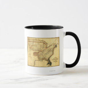 Mug Aigle superposé aux États-Unis