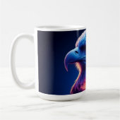Mug Aigle superposé avec paysage de coucher de soleil (Gauche)