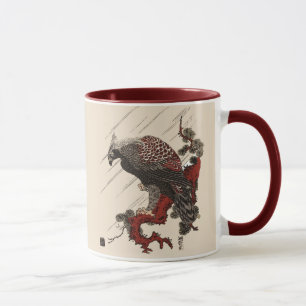 Mug AigLE SUR LA BRANCHE À PINS DANS LA PLUIE Ukiyoe