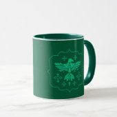 Mug Aigle tribal sarcelle  (Devant droit)