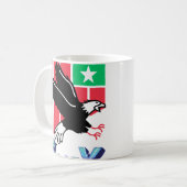 Mug aigle volant, drapeau américain, symbolique, patri (Devant gauche)