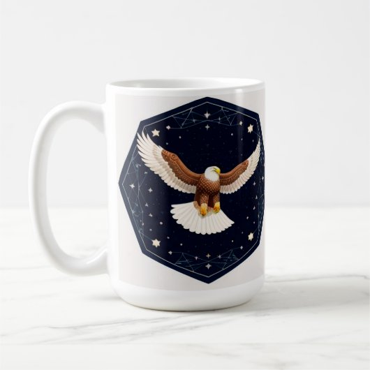 Mug Aigle volant sur fond étoilé (Gauche)
