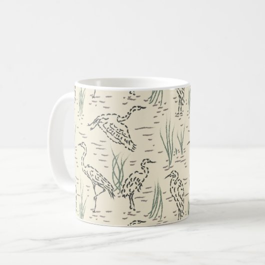 Mug Aigrettes de midi - Le long de la rivière - oiseau (Devant gauche)