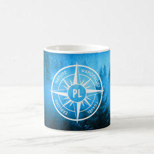Mug Aiguille de compas monogramme brouillard dans la f