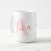 Mug Aika nom signifiant monogramme Un texte corallien (Devant gauche)