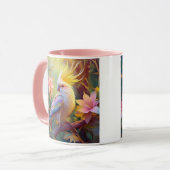 Mug Aile Iridescente Cockatiel Imaginaire Oiseau (Devant gauche)