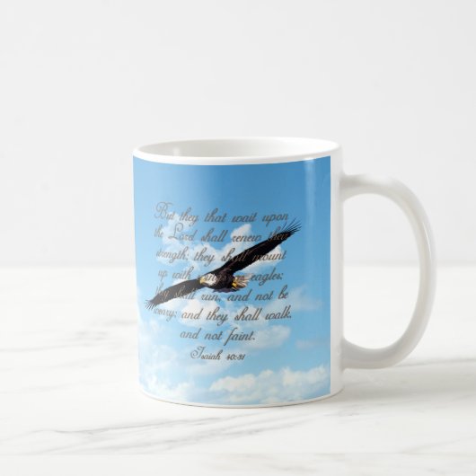 Mug Ailes comme Eagles, bible de chrétien de 40:31 (Droite)