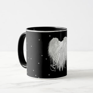 Mug AILES D'ANGE 'Croire' Cœur Étoilé Noir