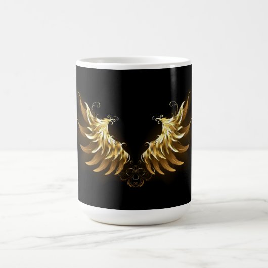 Mug Ailes d'Ange d'or sur arrière - plan noir (Centre)