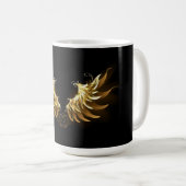 Mug Ailes d'Ange d'or sur arrière - plan noir (Devant droit)