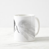Mug AILES D'ANGE Noir + Monogramme Blanc (Devant droit)