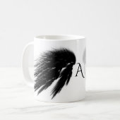 Mug AILES D'ANGE Noir + Monogramme Blanc (Devant gauche)