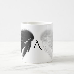Mug AILES D'ANGE Noir + Monogramme Blanc