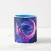 Mug ailes de fées rose brillant étoiles lumineuses art (Centre)