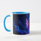 Mug ailes de fées rose brillant étoiles lumineuses art (Gauche)