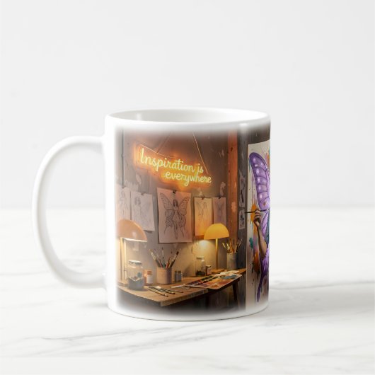 Mug Ailes de Guérison dans un Studio d'Art de Minu (Gauche)